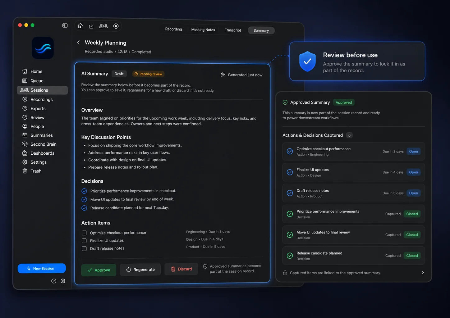 Strandweave Dark theme preview.